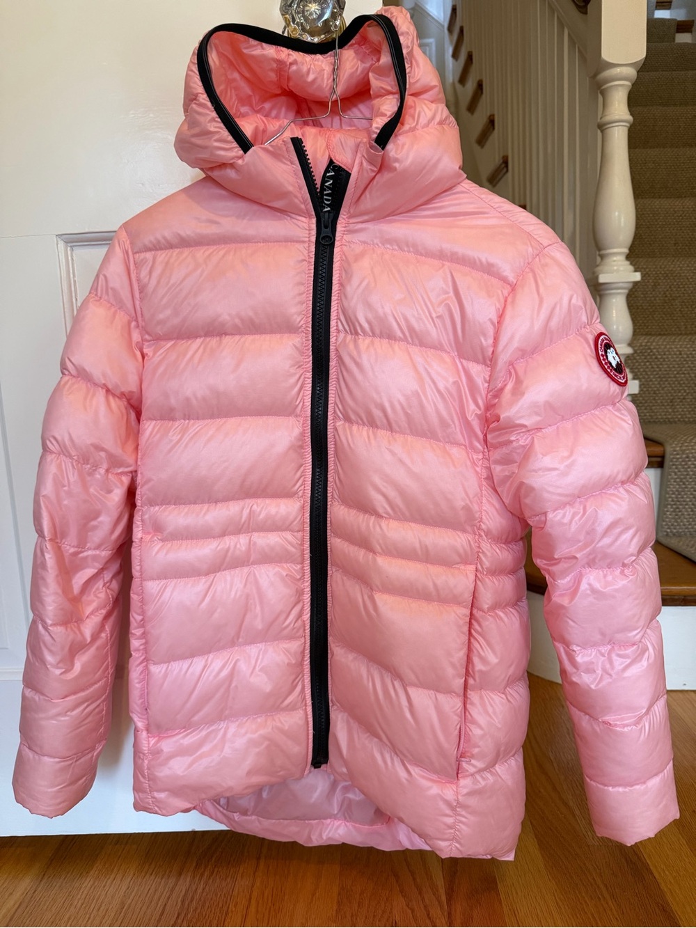 Canada Goose Kids Light Pink Hooded Puffer Coat sz LG (14-16)